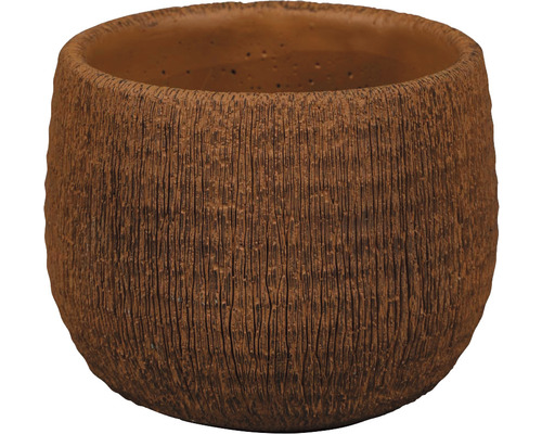 Fez aardewerk plantenbak, Ø 13,5 cm, H 10,5 cm, oranje