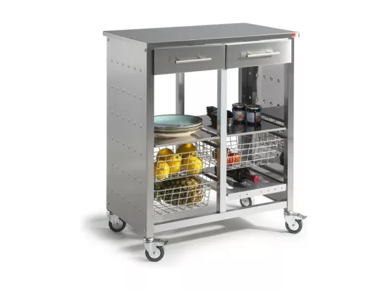 Grande desserte de cuisine très élégante et de grande capacité - 92*72,5*45,5cm – MALMÖ INOX