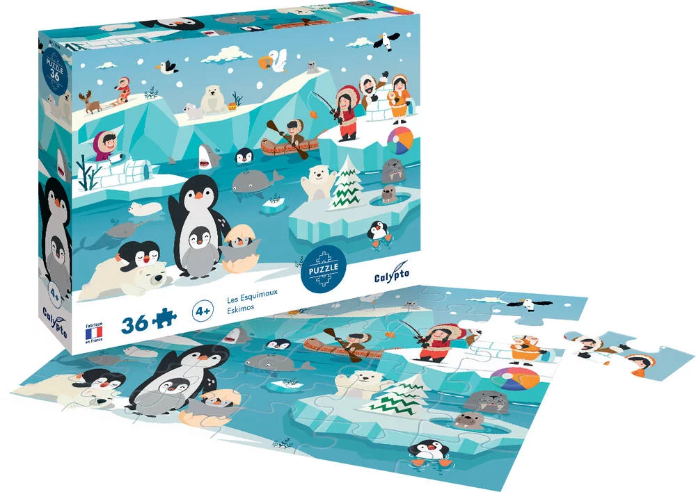 PUZZLE - LES ESQUIMAUX 36 PIECES