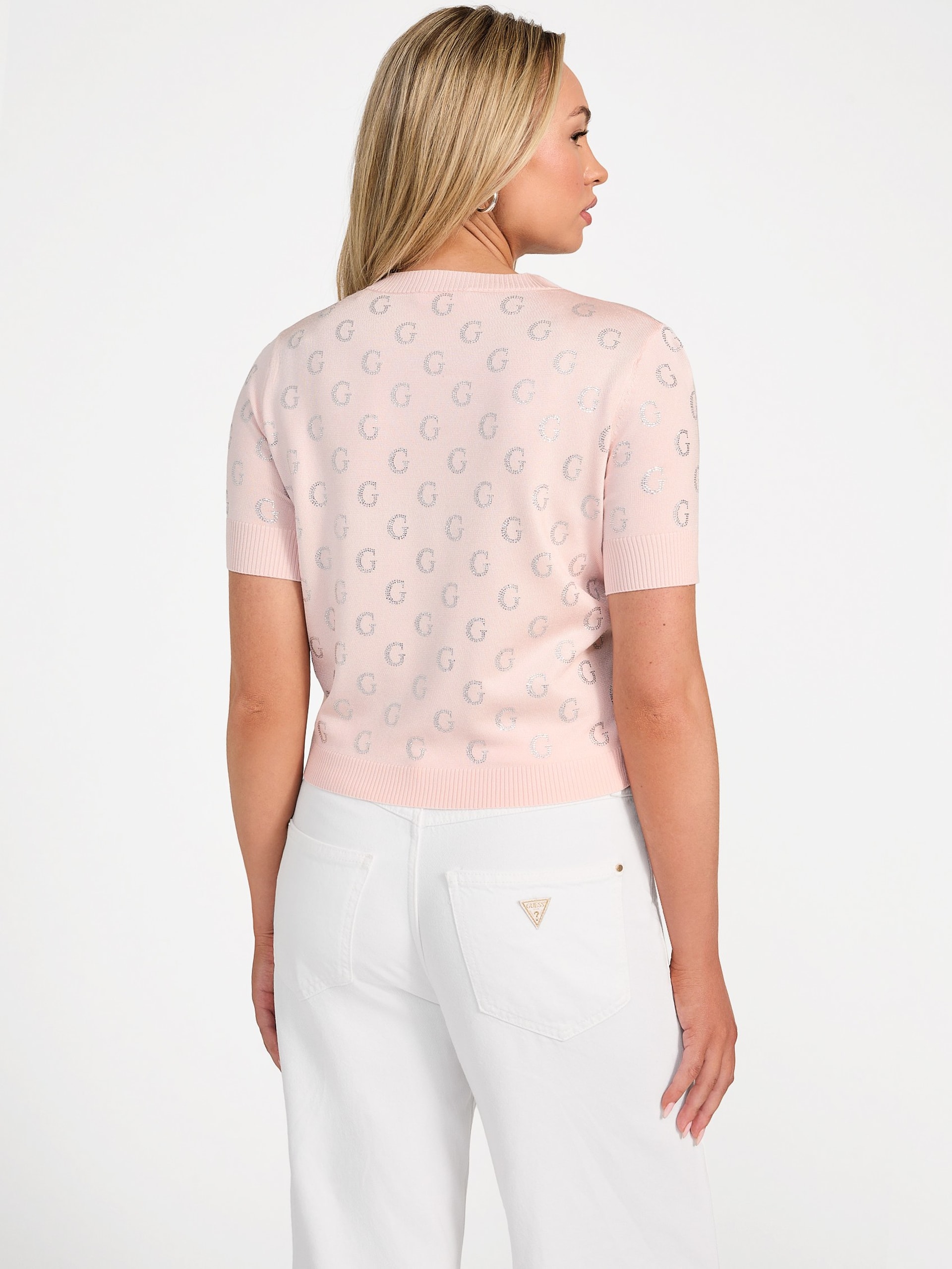 Blusa de malha Jasmine com gola redonda