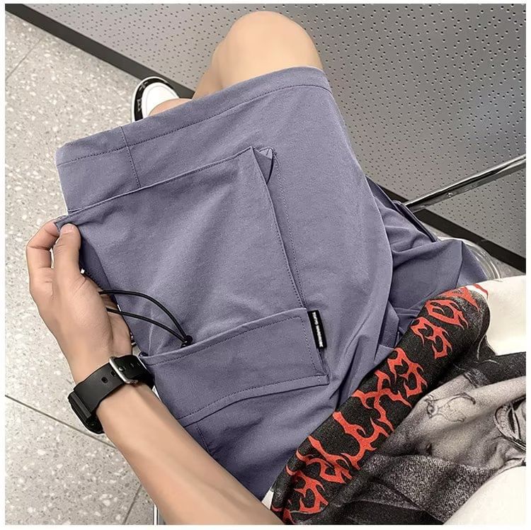 Urtishia - Cargoshorts met trekkoord en effen taille, middelhoge taille