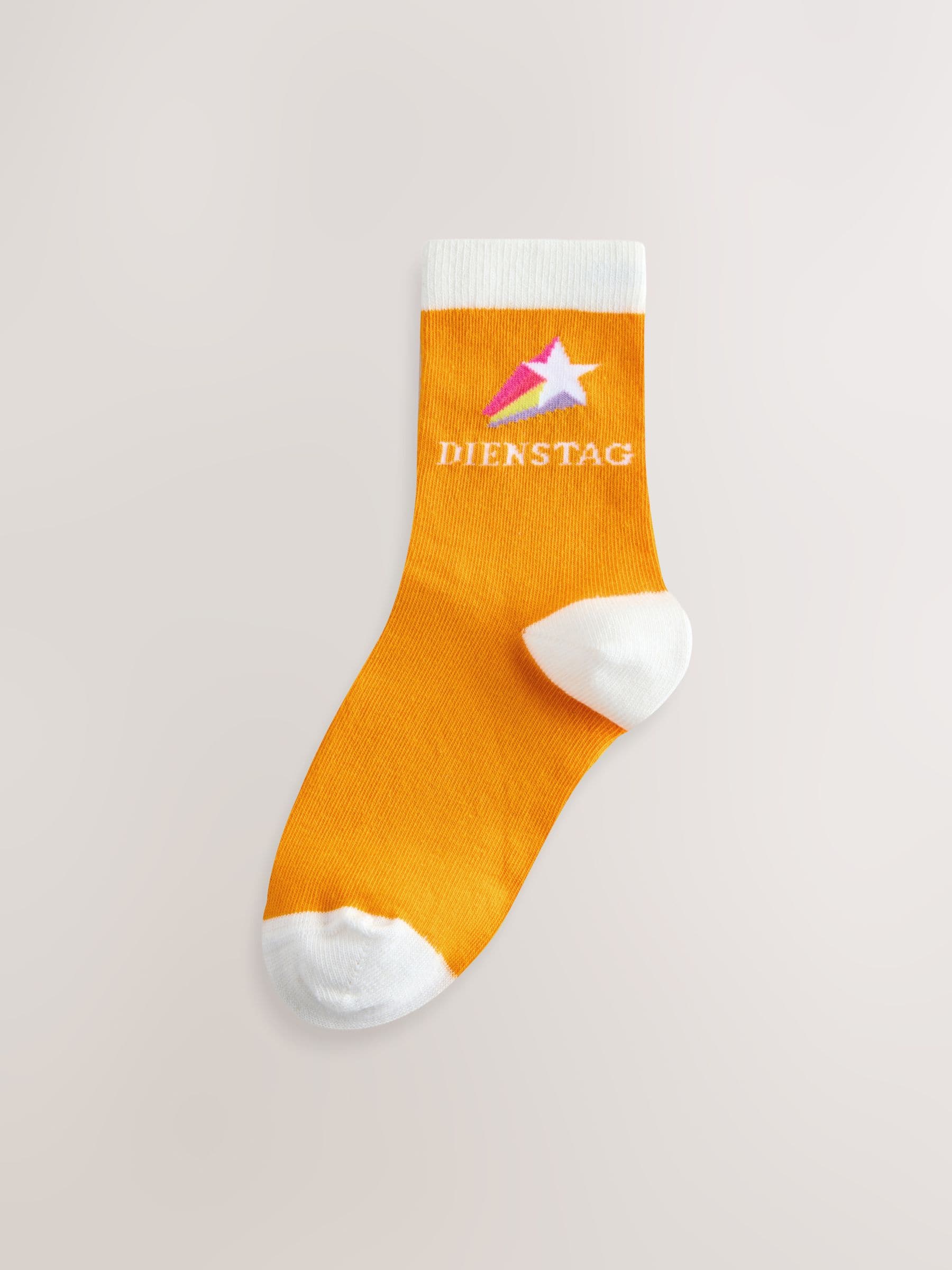 Pastelkleurige regenboogprint - Little Bird by Jools Oliver German Days Of The Week Socks 7 Pack