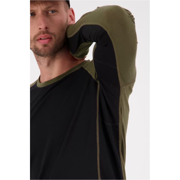 T-shirt thermique MONS ROYALE M TEMPLE TECH LS DARK OLIVE/BLACK