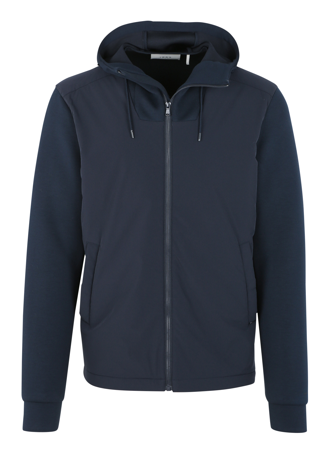 Blouson droit col montant | Bleu