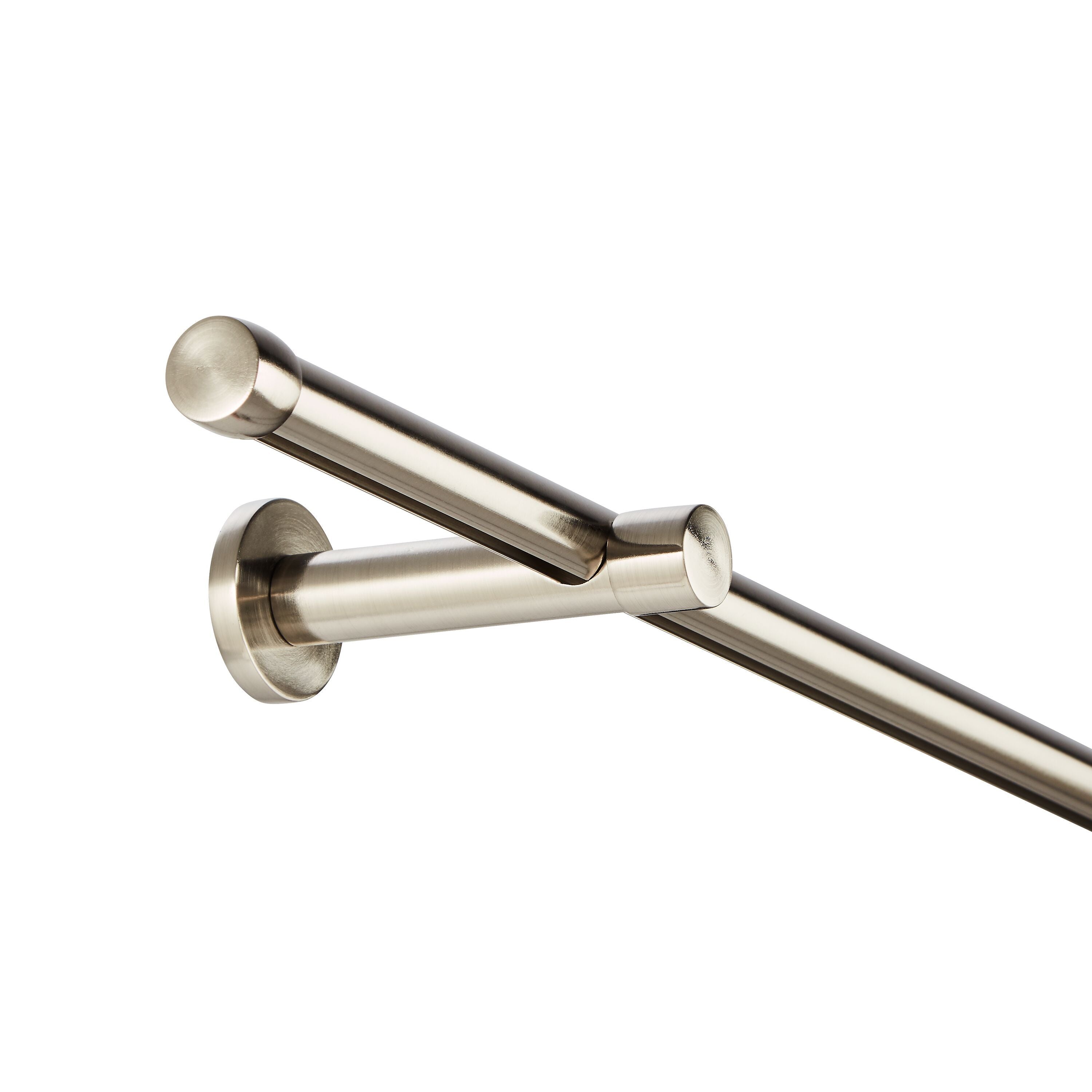 METALL Vorhangstange mit Innenlauf - Silber / B: 160.0 cm