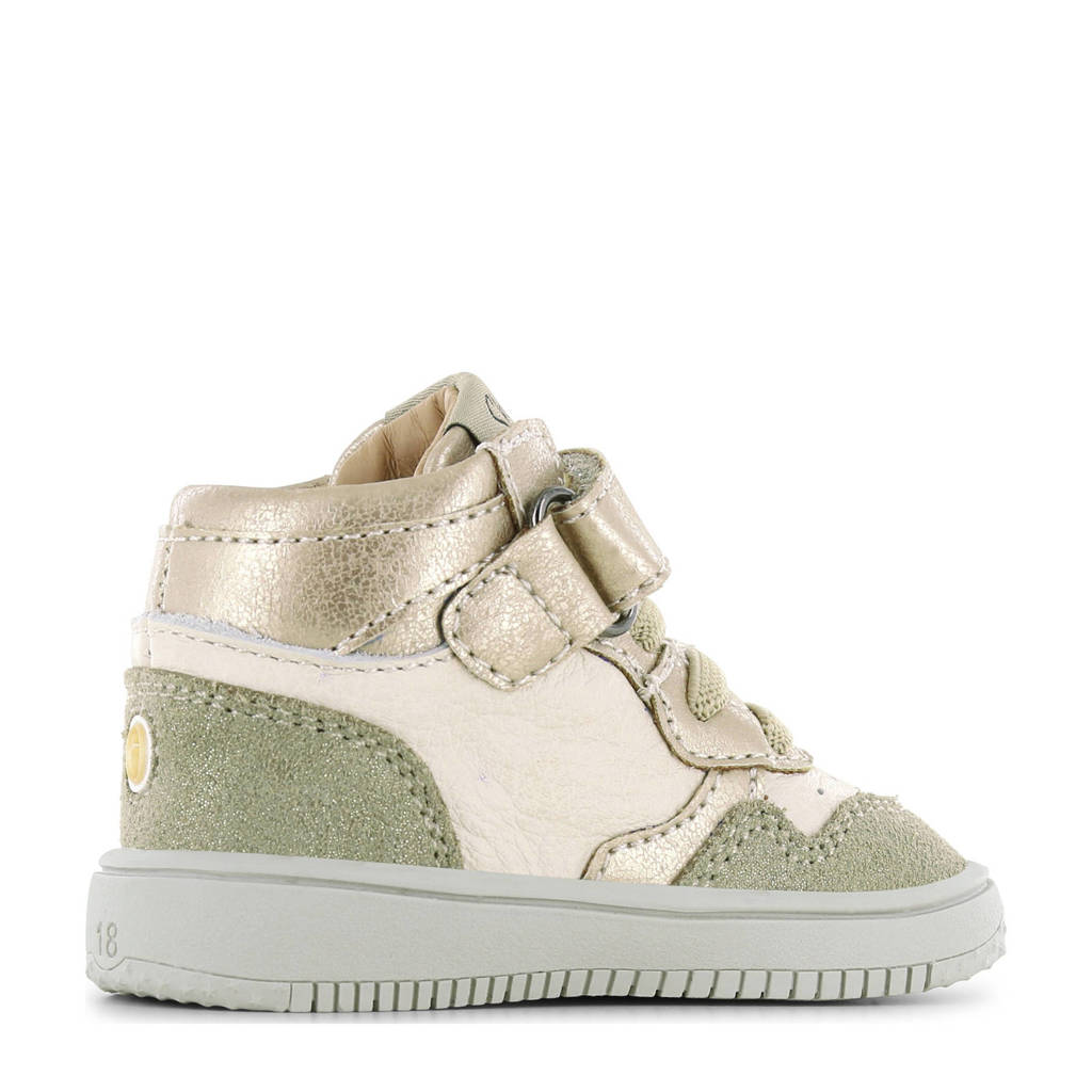 Shoesme leren sneakers rosé/beige