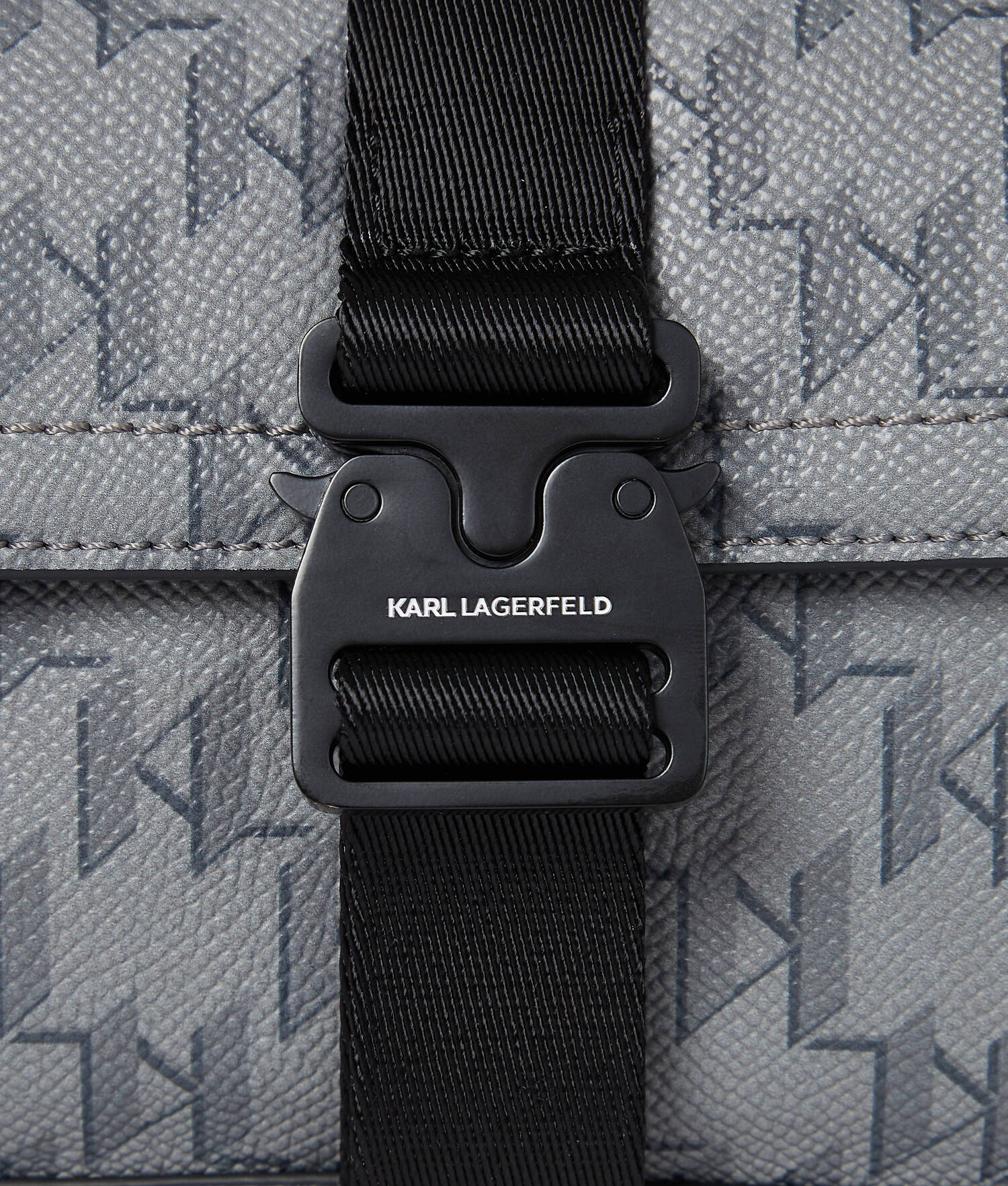 SAC BANDOULIÈRE KL MONOGRAM - Monogramme Asphalte