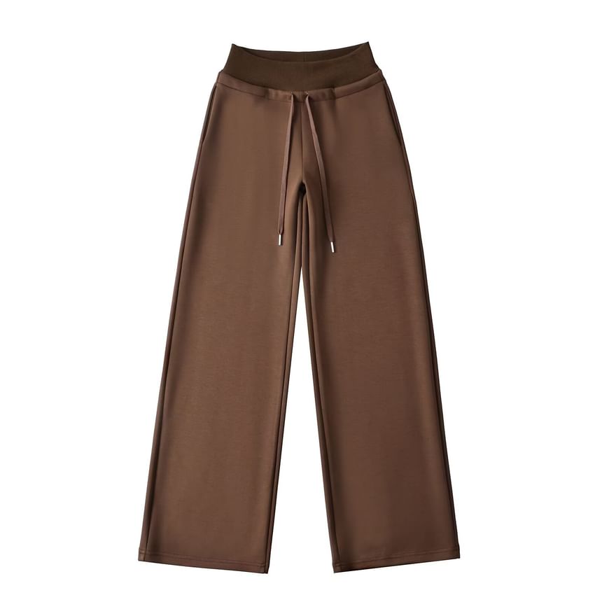 Overing - Broek met wijde pijpen en trekkoord in de taille