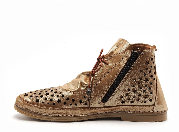 Coco abricot boots bottine plates femme mieges or