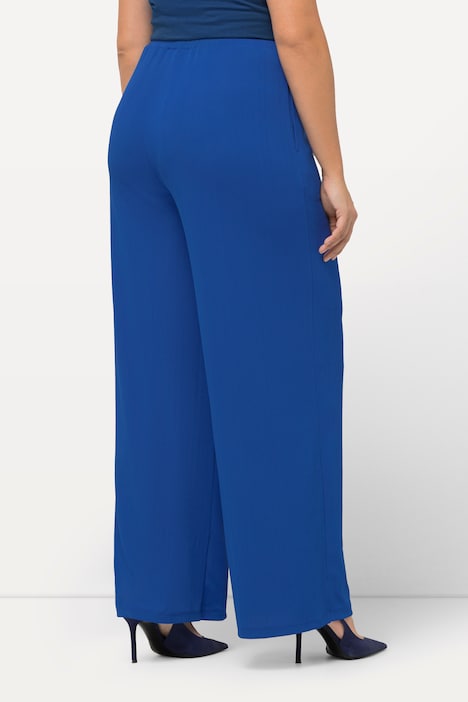 Marlenehose Mary, weites Bein, Elastikbund, Rippjersey