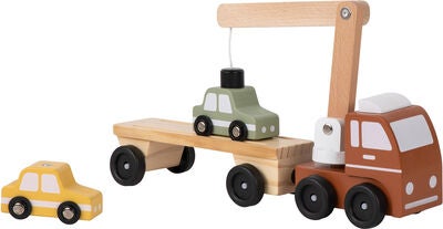 Alice & Fox Lastebil med Magnetkran, Brun