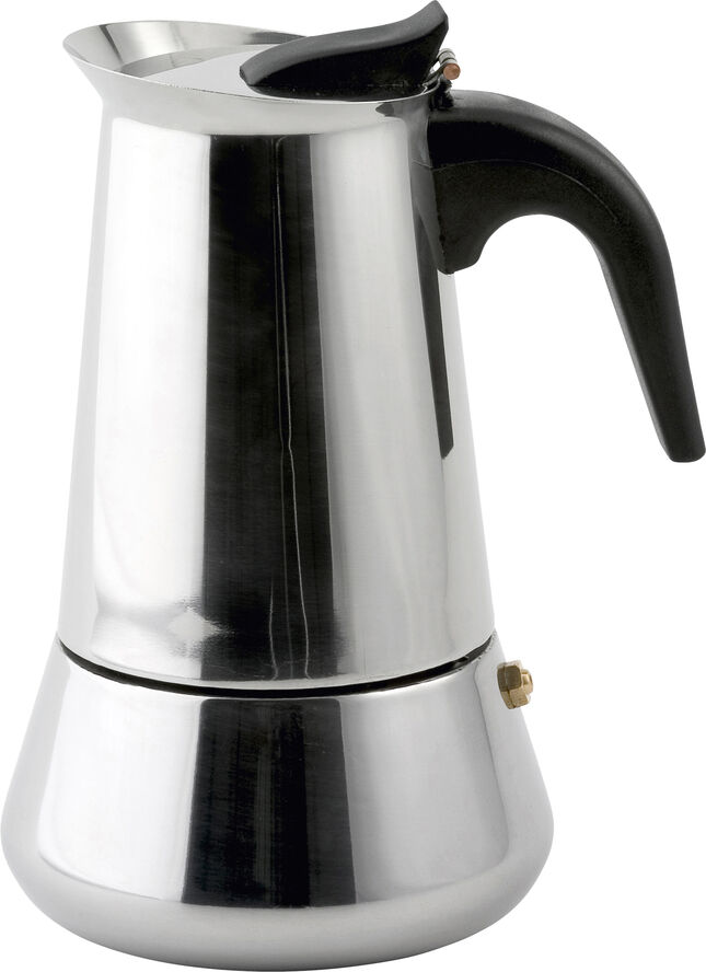 Bastian Espressokande stål 4 kopper Sort