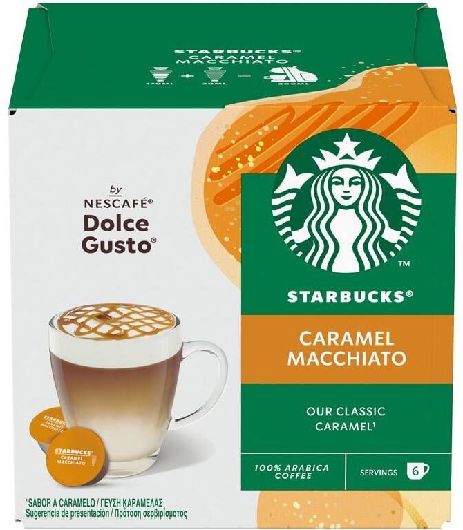 STARBUCKS NESCAFE DOLCE GUSTO CARAMEL MACCHIATO, 12 capsules