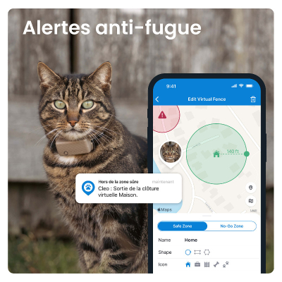 Tractive GPS Tracker Cat5 Mini für Katzen hellbraun