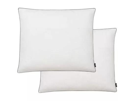Oreiller 2 pcs Remplissage de duvet 70x60 Blanc