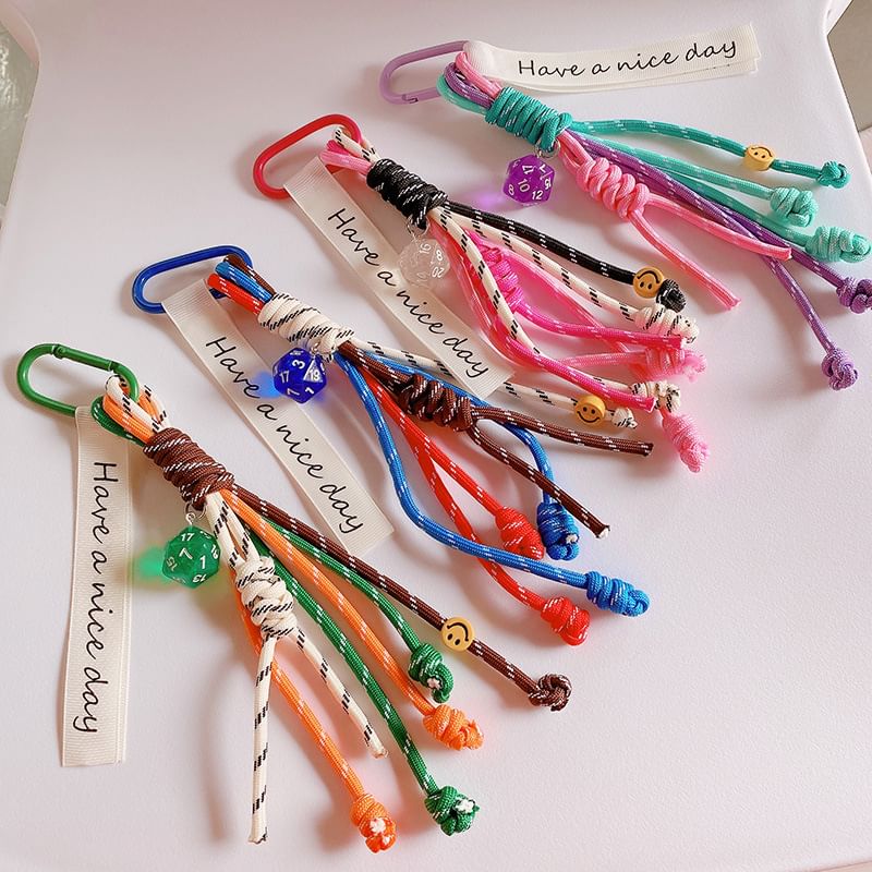 hemewlom - Smiley Knot Strap Bag Charm Sleutelhanger