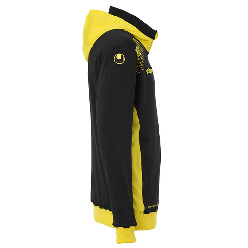 Jaqueta com capuz Goal Tec preta/amarela limão Uhlsport
