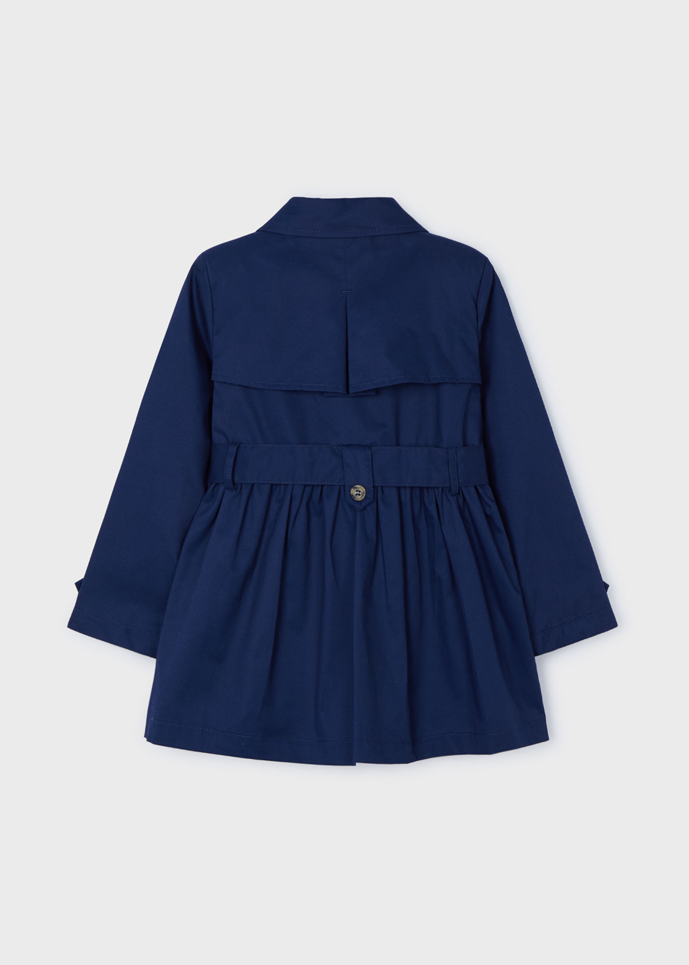 Casaco trench coat fúcsia infantil com laço