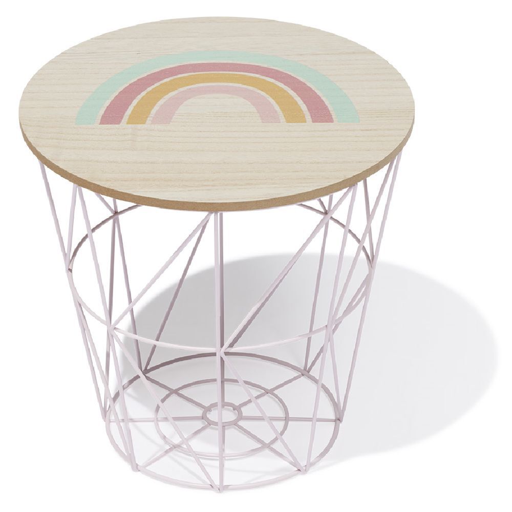 Bout de canapé Alix Rose - Ø31,5xH31cm