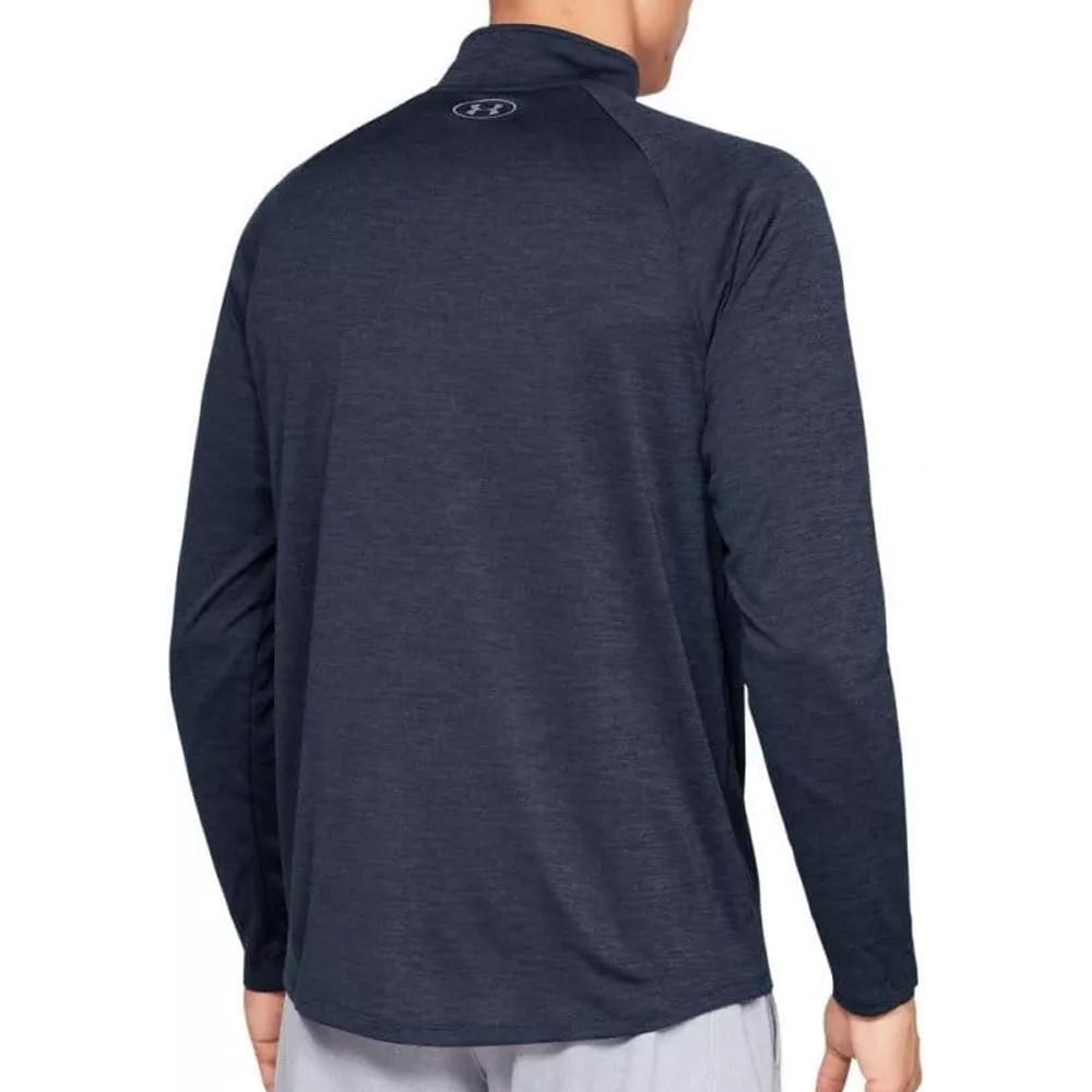 Under Armour T-shirt Manches Longues Marine Homme Under Armour Tech 1/2 Zip