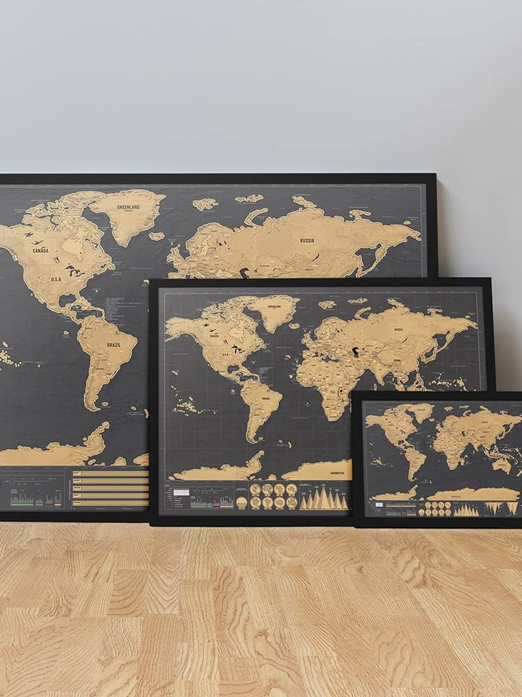 Suck UK Large Deluxe Scratch Map