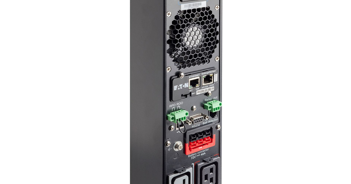 Eaton Power Quality9PX UPS Netpack (9PX2200IRTN) ups  (Zwart/zilver, 2200 VA, 2200 W, ingang: C20, uitgangen: 8x C13, 2x C19, rack/toren, 2U, netwerkkaart inbegrepen)