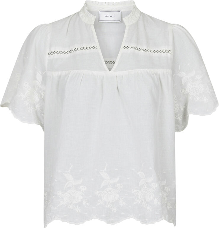 Neo Noir Micheline Emb Blouse Off white