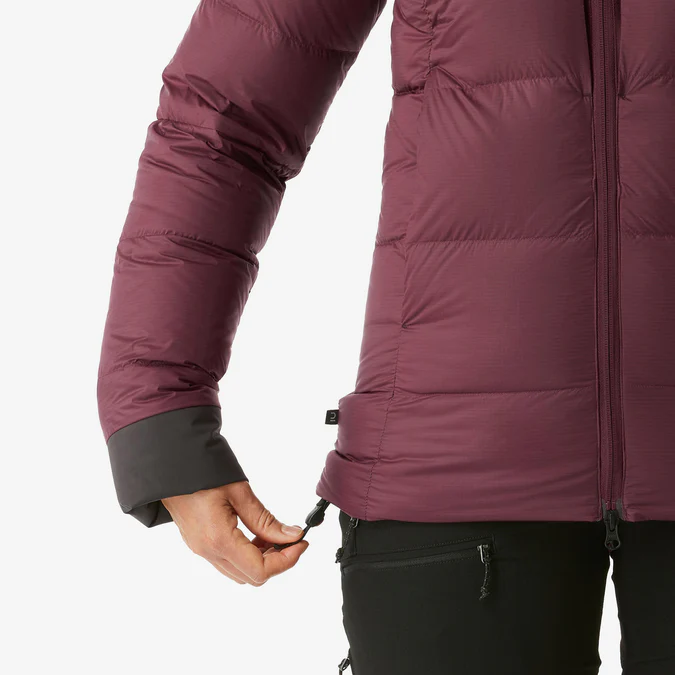 Decathlon Forclaz - Jaqueta puffer feminina com capuz Forclaz MT900