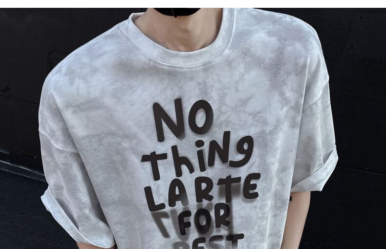 Derbundy - T-shirt met korte mouwen, ronde hals en tie-dye print
