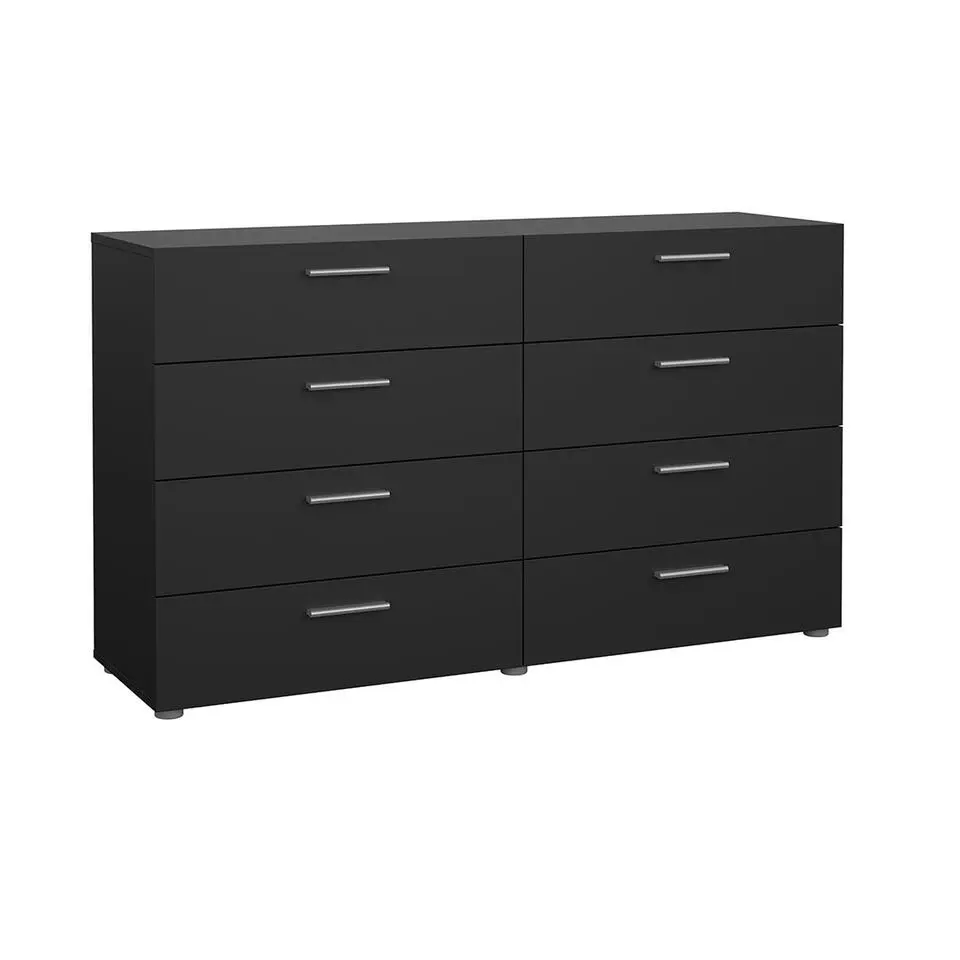 Hioshop Pepe kommode 8 lades matzwart