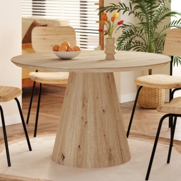 Tafel - Tigo - Rond - Oude Eik - MDF - Diameter 120 cm