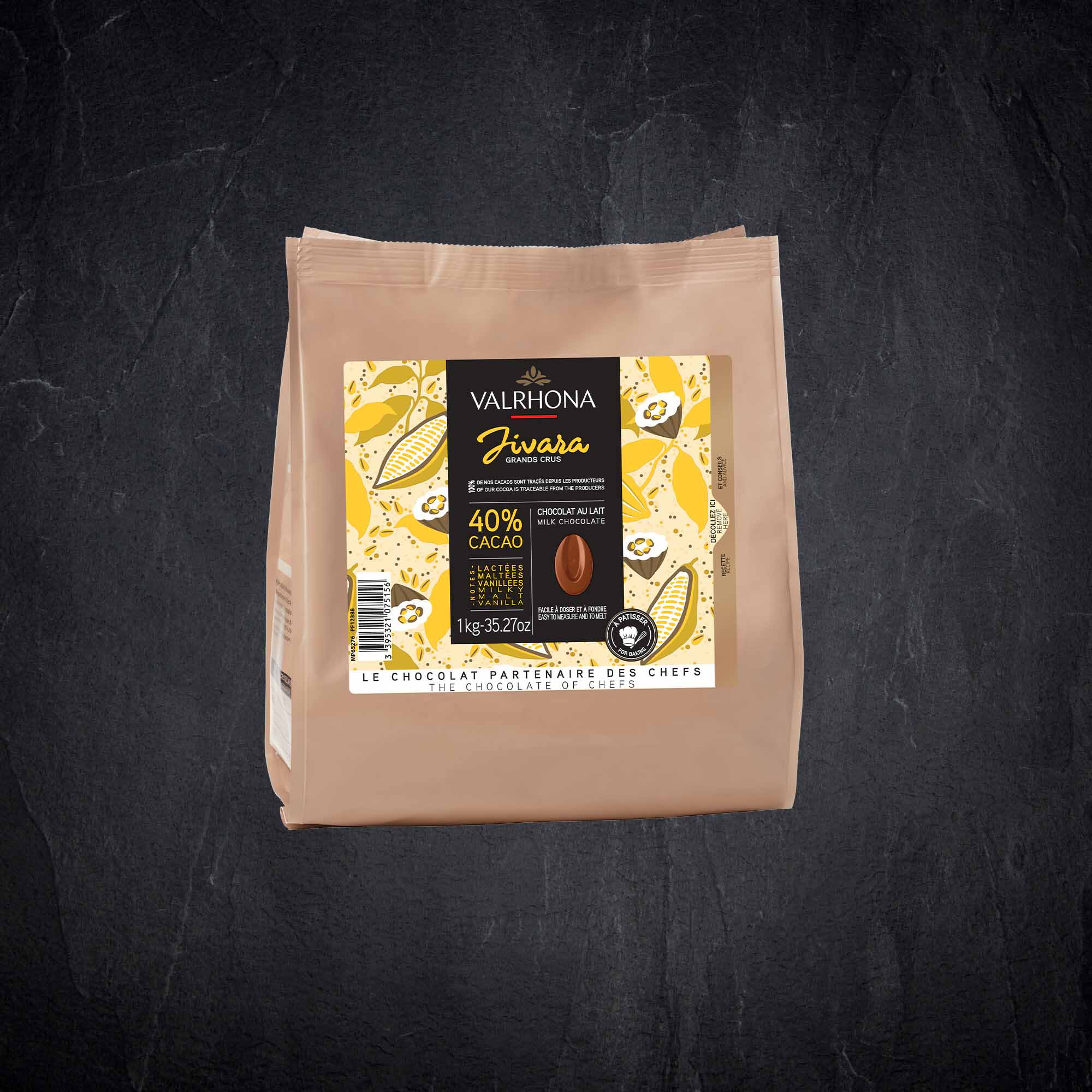 Kuvertüre Drops Jivara - 40% Kakao | Valrhona