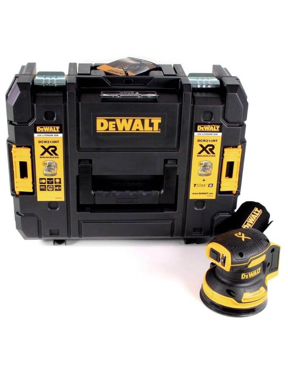 DeWALT DCW210NT 18V Li-ion accu excentrische schuurmachine in TSTAK - 125mm