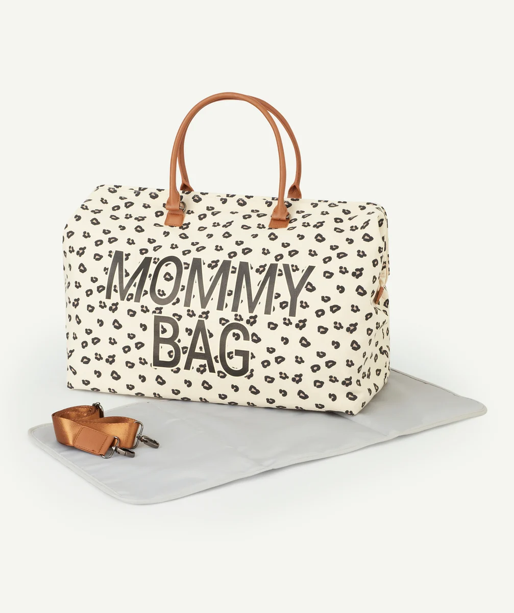 CHILDHOMEMOMMY BAG LE SAC À LANGER LÉOPARD AVEC MATELAS À LANGER INCLUS