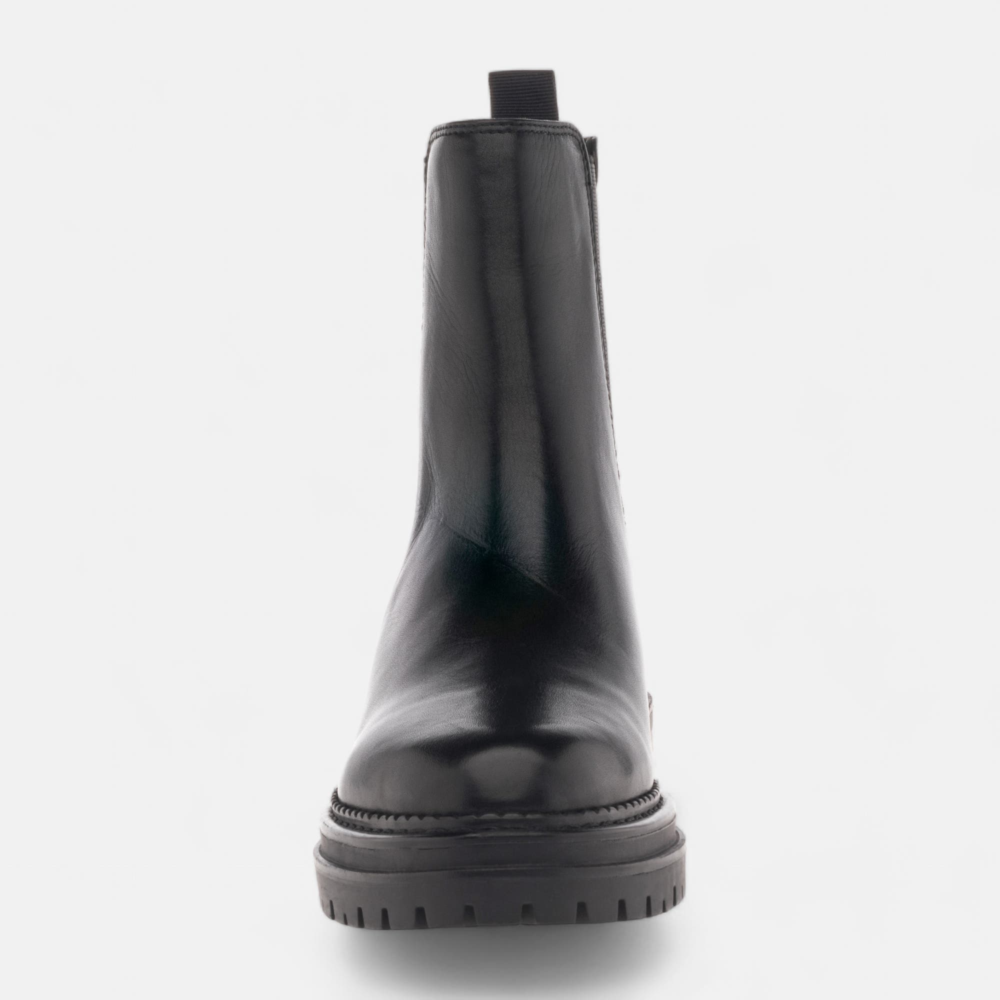 Boots chelsea Femme en cuir noir