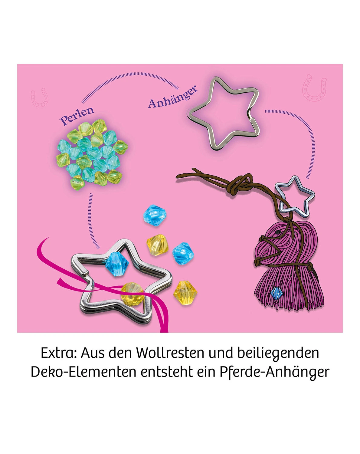 Bastelset TRAUMPFERD in rosa/hellblau