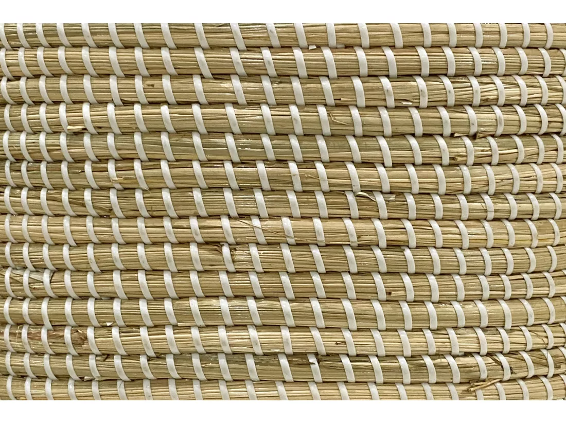Panier en jonc de mer avec couvercle - D. 39 x H.71 - Naturel - JUVAMI