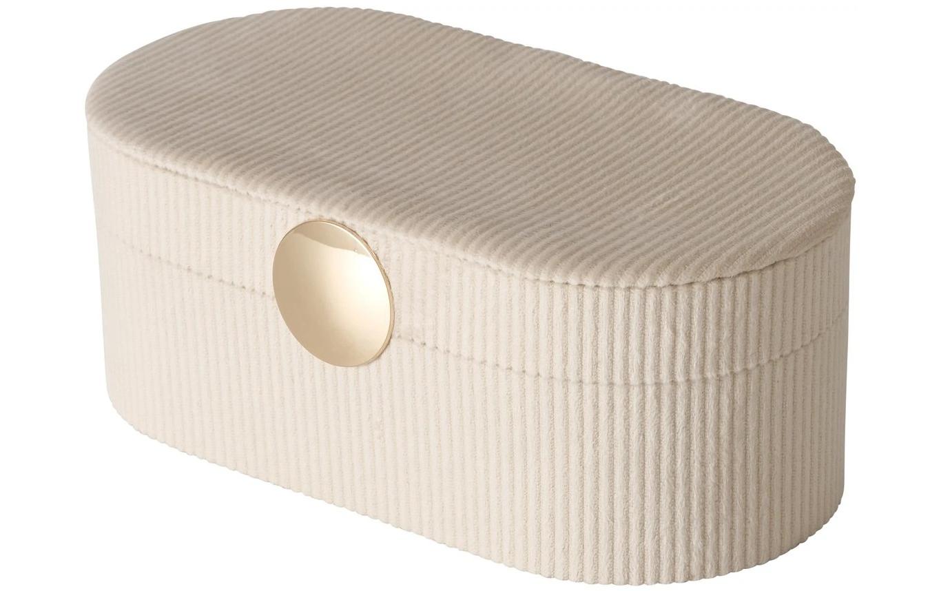 Schmuckhalter Caja 25.6 cm, BeigeSchmuckkasten mit Deckel