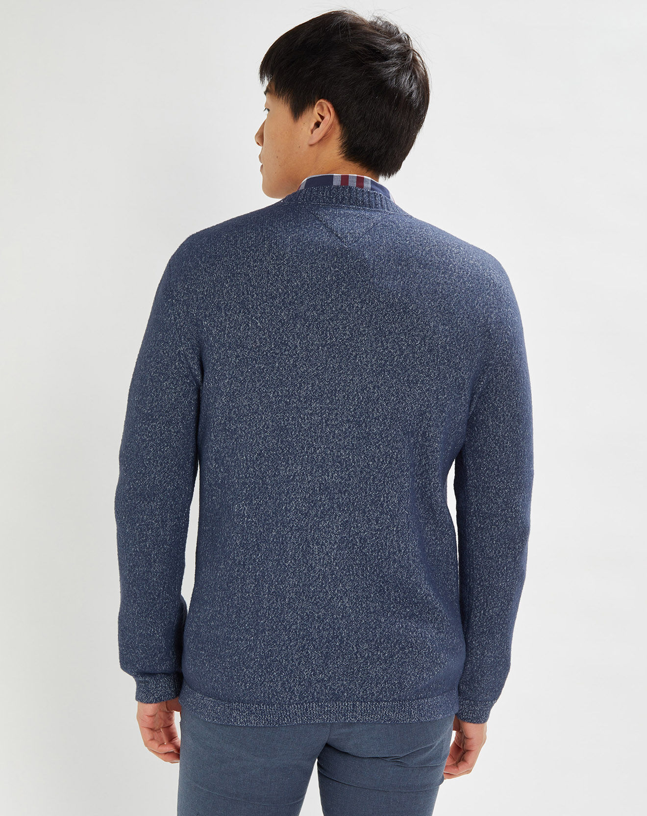 Tommy Jeans Pull Chenille bleu marine
