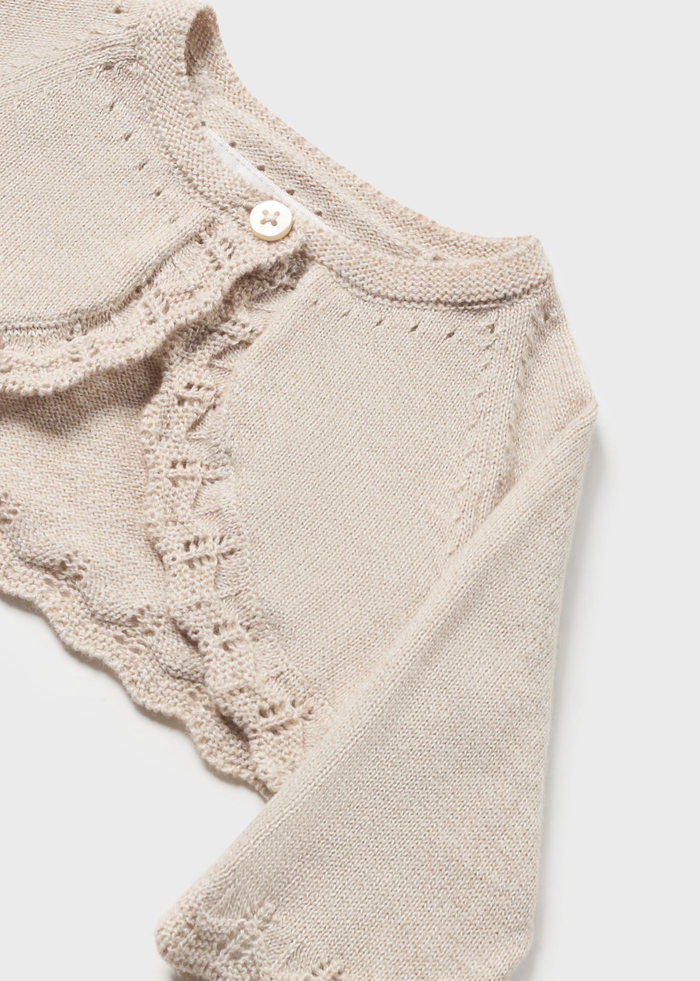 Rebeca tricot Better Cotton recém-nascido em mistura de linho