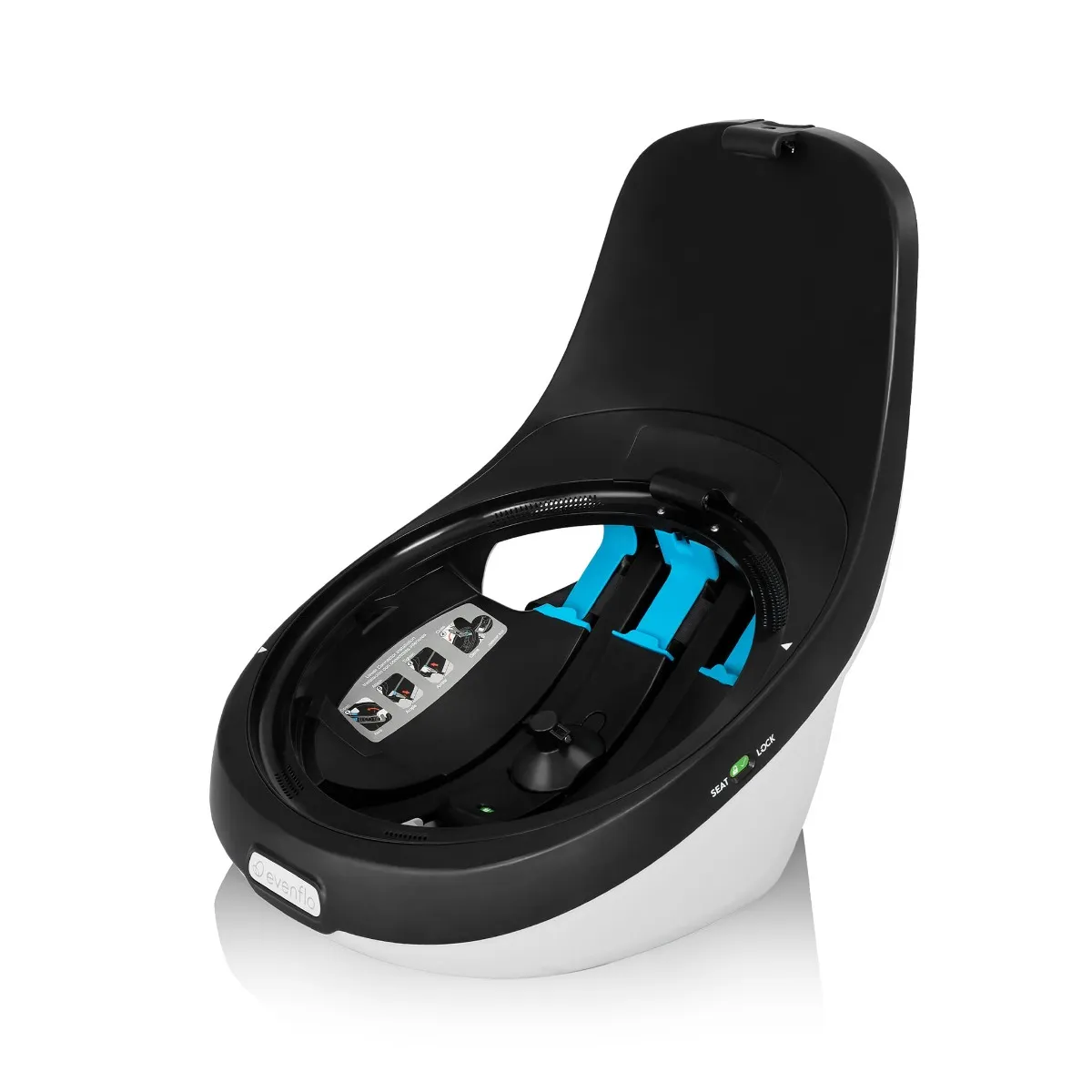Evenflo Siège d’Auto 2-en-1 Rotatif Slim Revolve 360 GOLD avec SensorSafe - Gris Perle