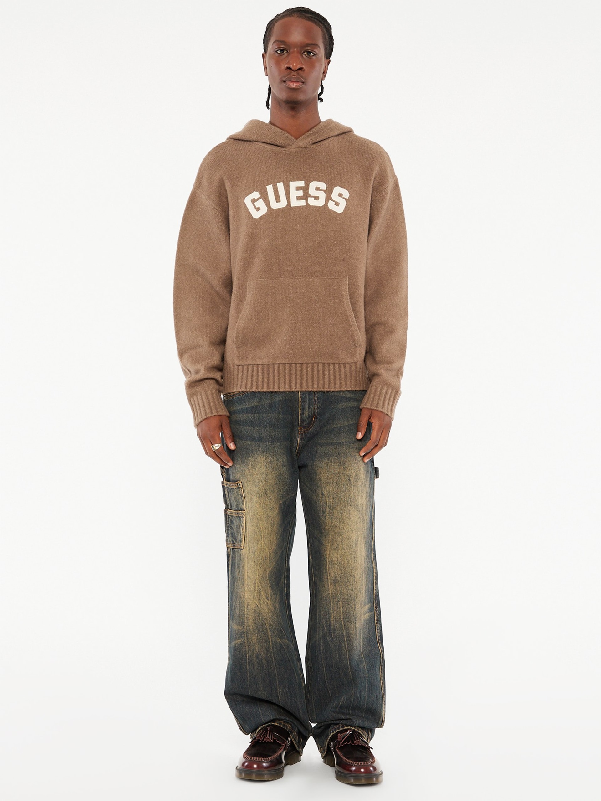 Moletom com capuz GUESS Originals Eco em mistura de lã