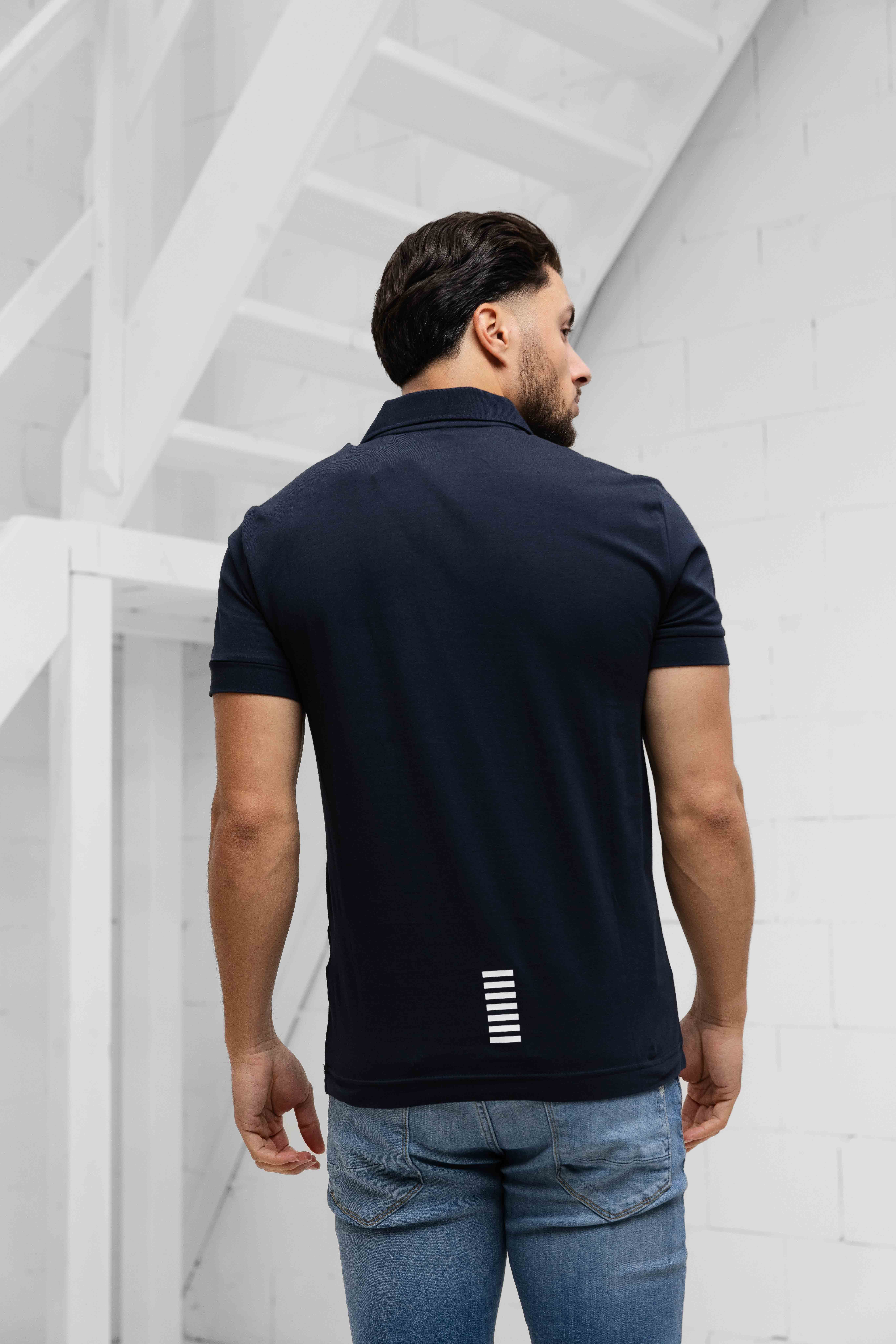 EA7 Emporio Armani 8NPF14 Polo Heren Donkerblauw