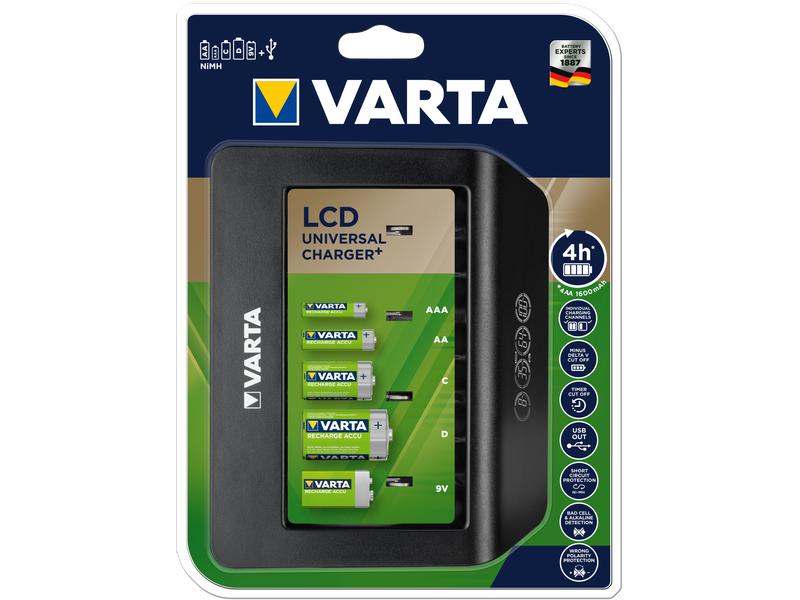 Varta Ladegerät LCD Universal Charger  USB-C Universalladegerät mit LCD-Anzeige