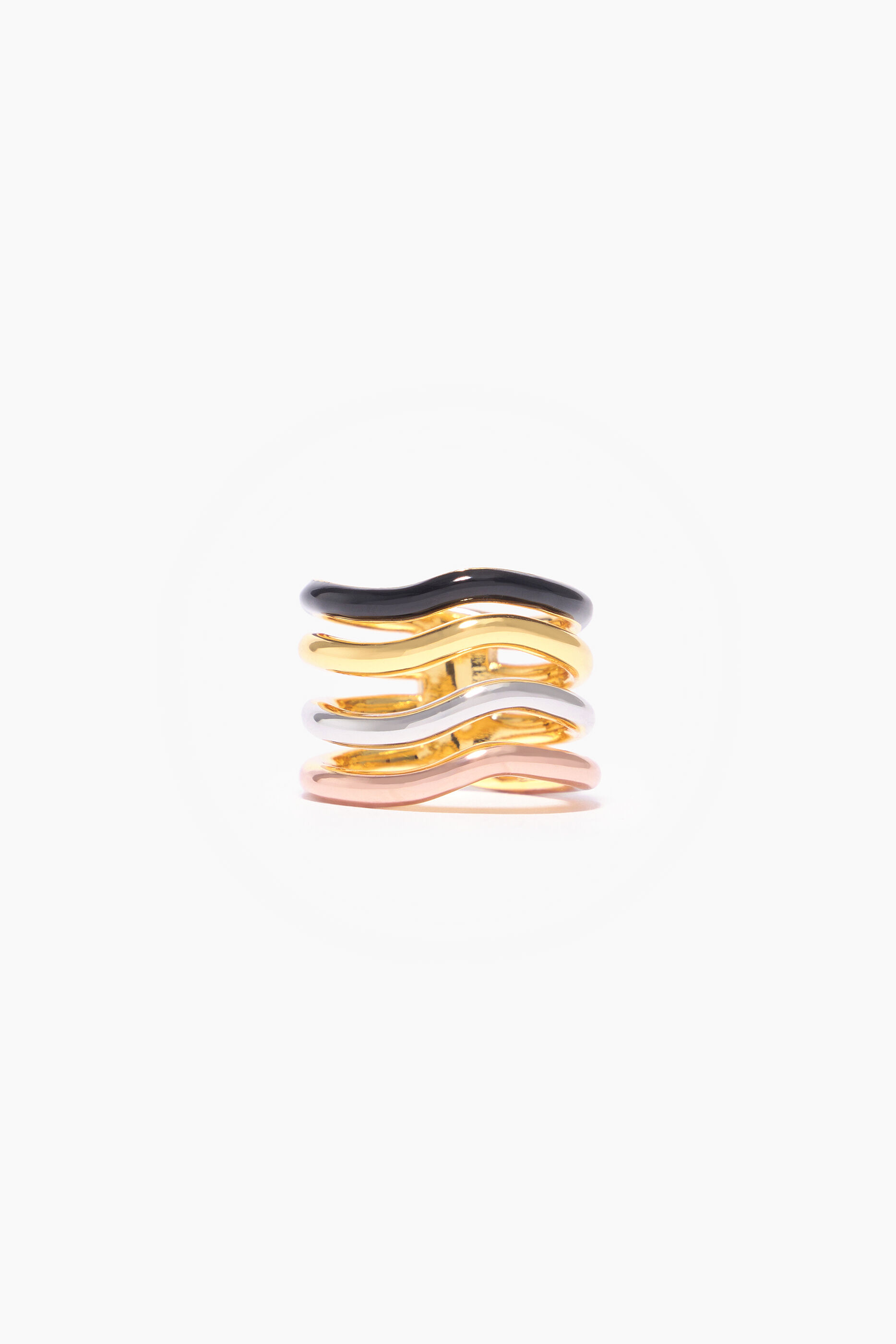 Anel com várias faixas de ouro
