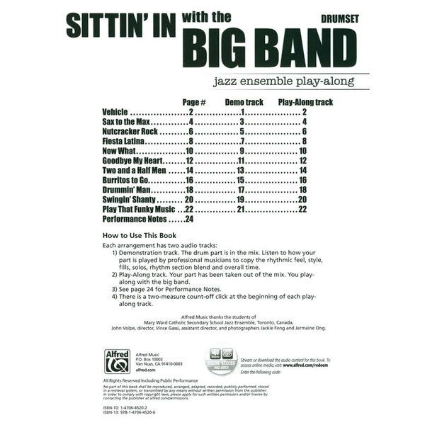 Alfred Publishing Sittin ìn with the Bigband