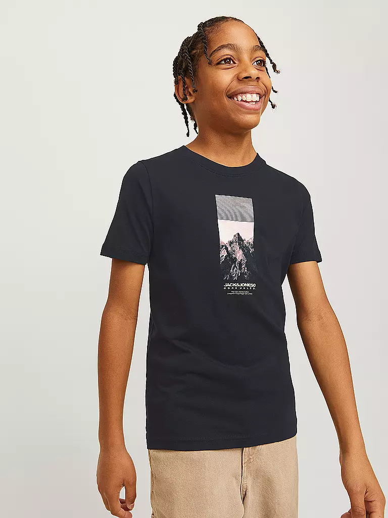 JACK & JONES Jungen T-Shirt JCOAERO schwarz