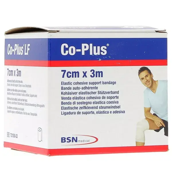 Fita adesiva coesiva branca BSN Medical Co-plus 7cm x 3m