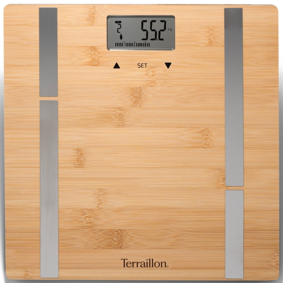 Terraillon Personvåg Bamboo Fit BMI 10-användare, 180 kg