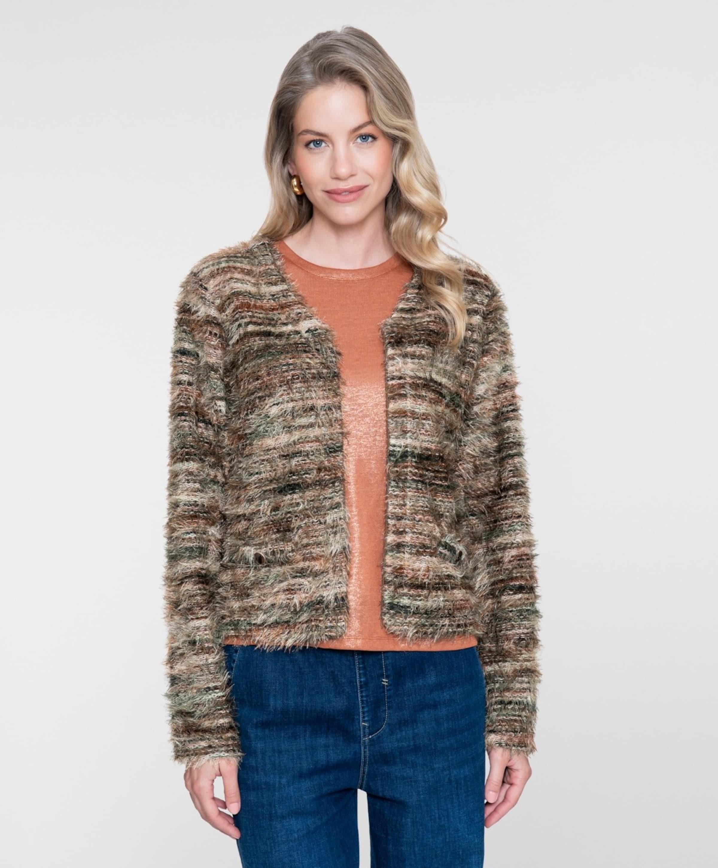 Geisha Dames vest bruin
